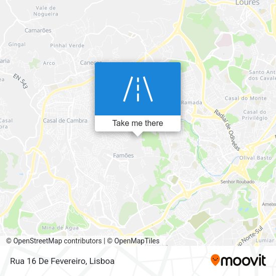 Rua 16 De Fevereiro mapa