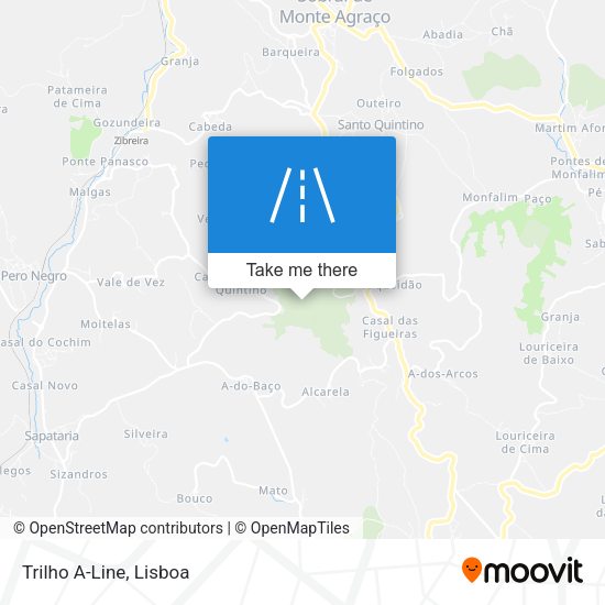 Trilho A-Line mapa