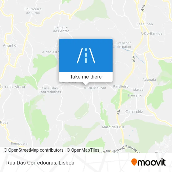 Rua Das Corredouras map