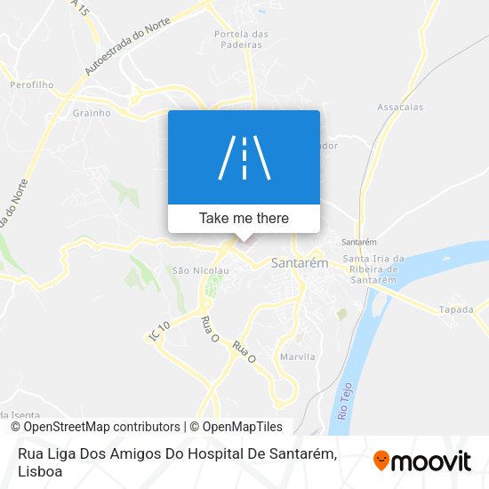Rua Liga Dos Amigos Do Hospital De Santarém map