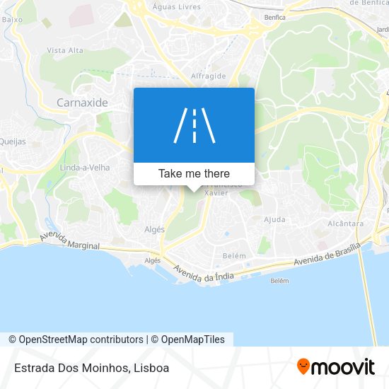 Estrada Dos Moinhos mapa