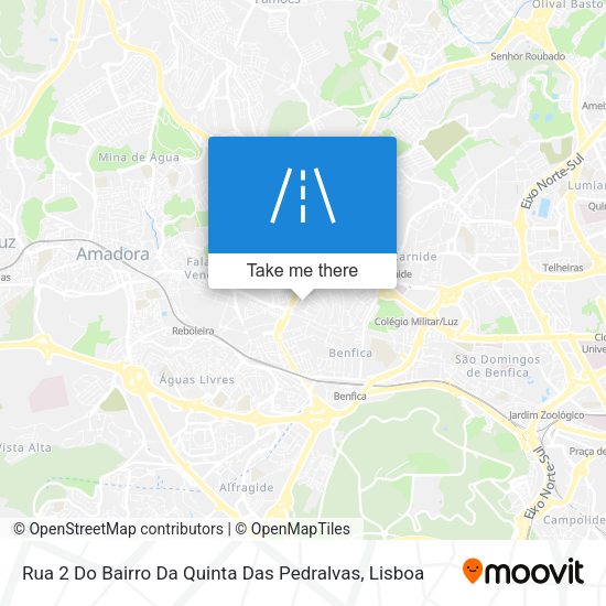 Rua 2 Do Bairro Da Quinta Das Pedralvas map