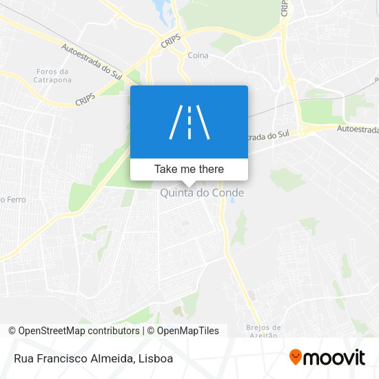 Rua Francisco Almeida mapa