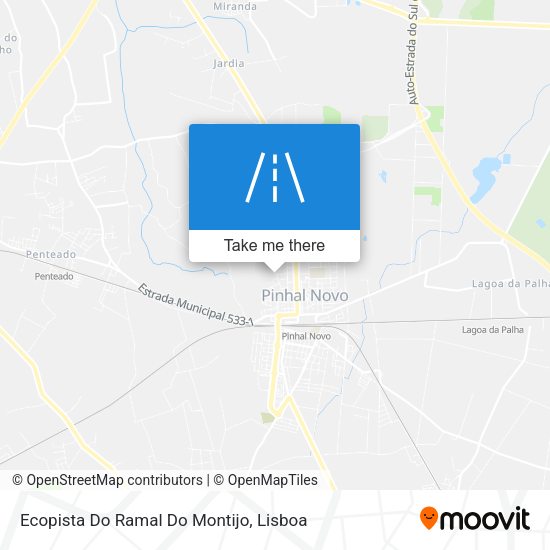 Ecopista Do Ramal Do Montijo map