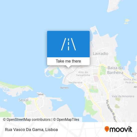 Rua Vasco Da Gama mapa
