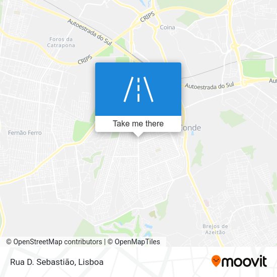 Rua D. Sebastião mapa