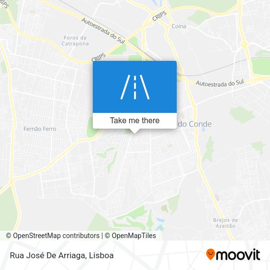 Rua José De Arriaga mapa