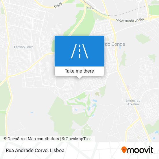 Rua Andrade Corvo mapa