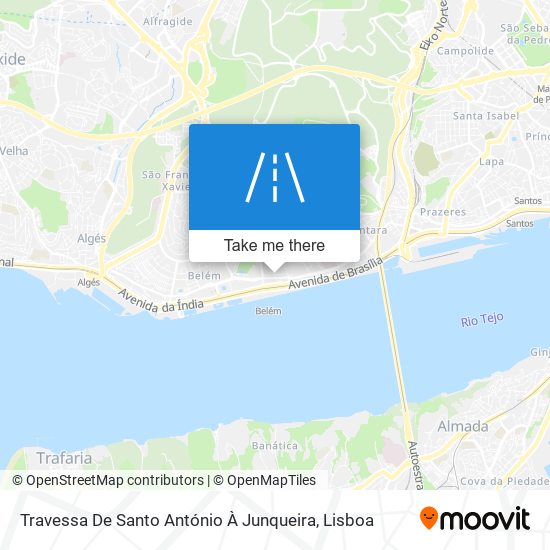 Travessa De Santo António À Junqueira mapa