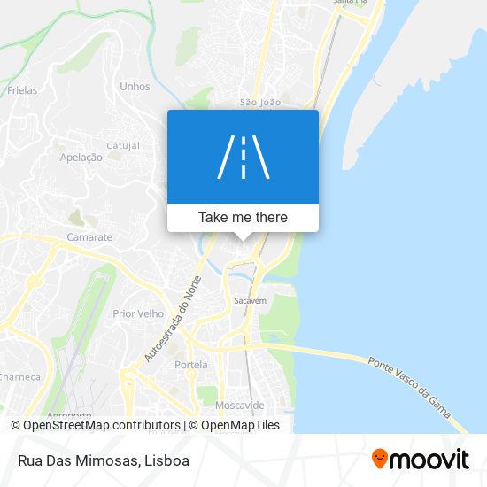 Rua Das Mimosas map