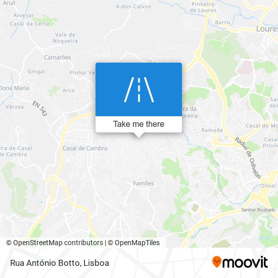 Rua António Botto mapa