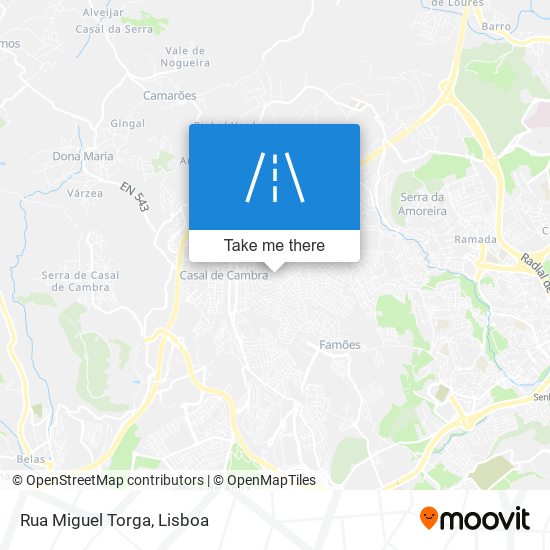 Rua Miguel Torga mapa