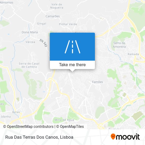 Rua Das Terras Dos Canos mapa