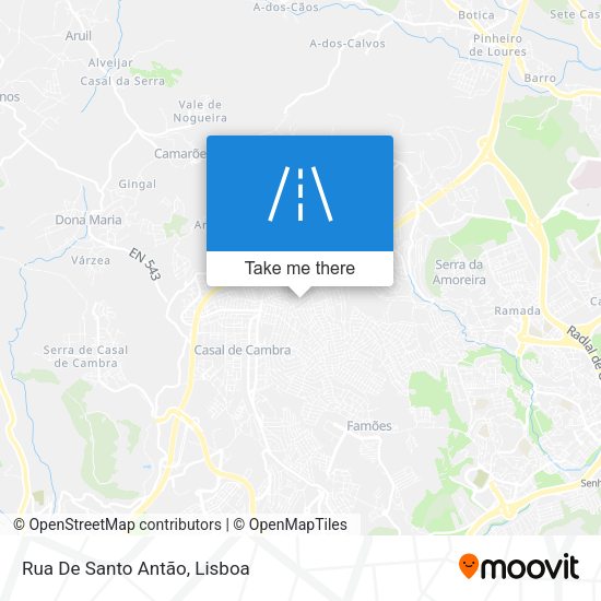 Rua De Santo Antão mapa