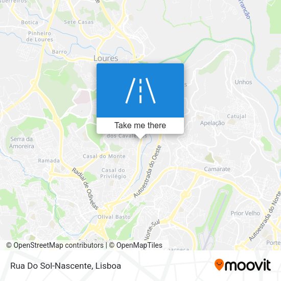 Rua Do Sol-Nascente mapa
