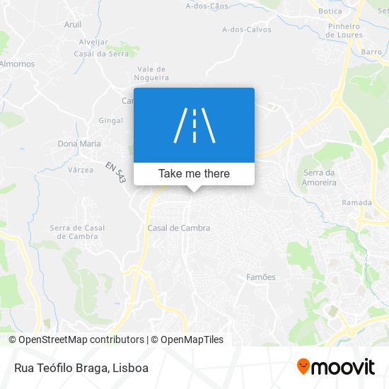 Rua Teófilo Braga mapa