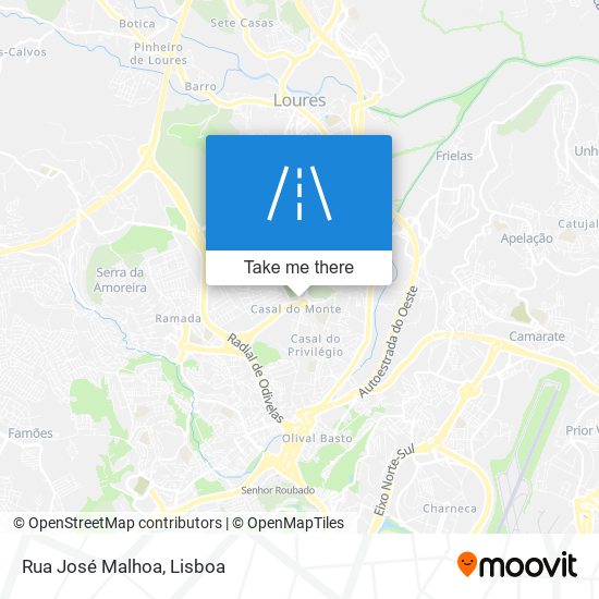 Rua José Malhoa mapa