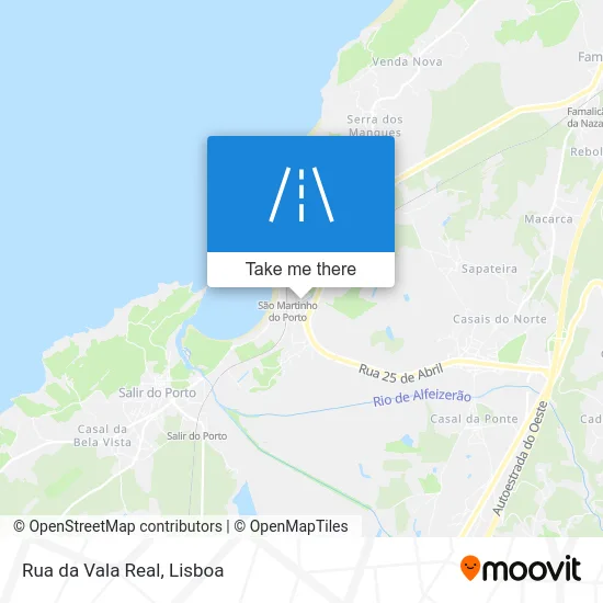 Rua da Vala Real map