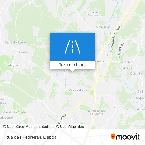 Rua das Pedreiras map