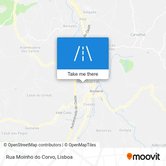 Rua Moinho do Corvo map