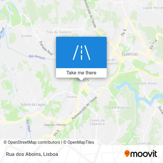 Rua dos Aboins map