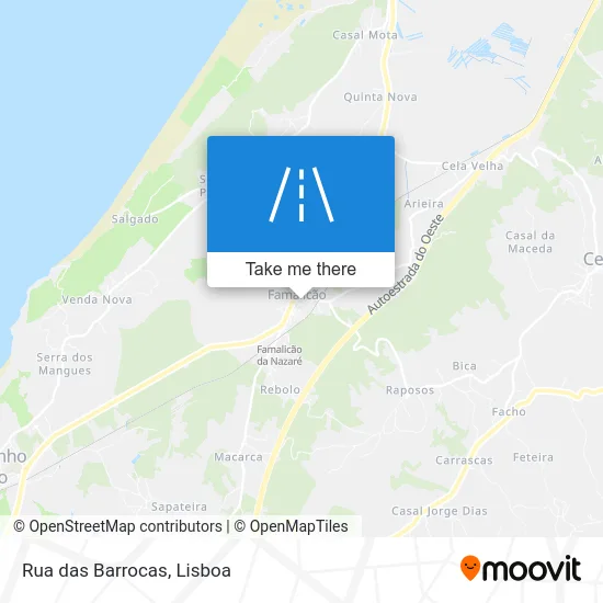 Rua das Barrocas map