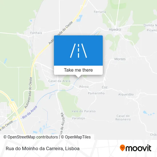 Rua do Moinho da Carreira map