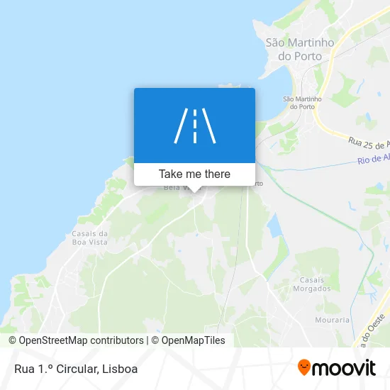 Rua 1.º Circular map