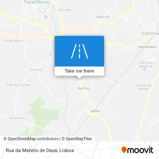 Rua da Menino de Deus map