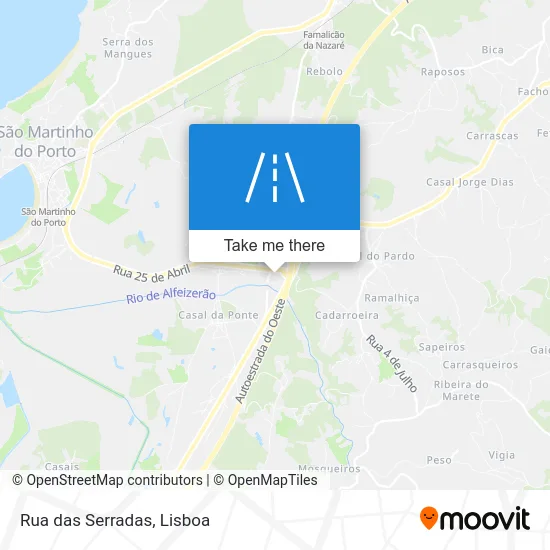 Rua das Serradas map