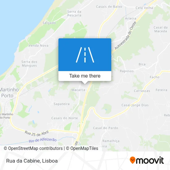 Rua da Cabine map