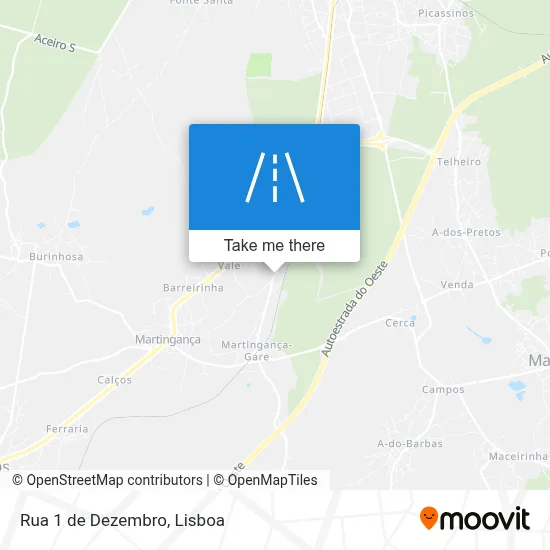Rua 1 de Dezembro map