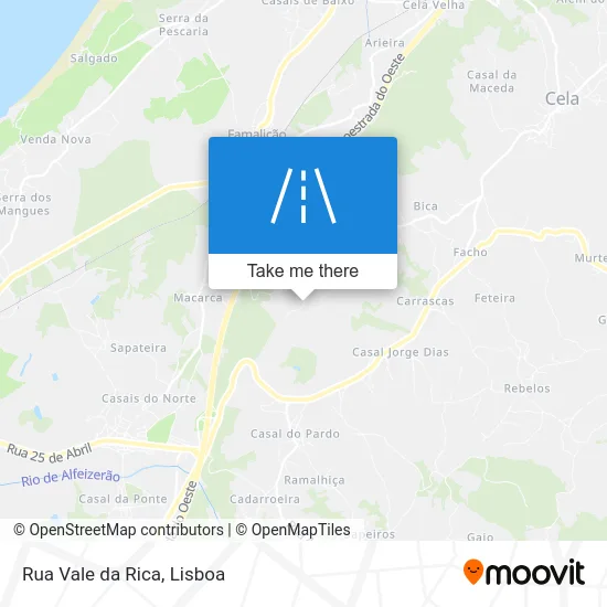 Rua Vale da Rica map