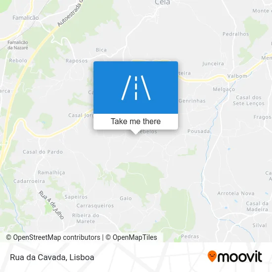 Rua da Cavada map
