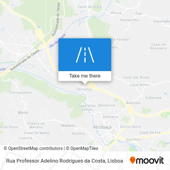 Rua Professor Adelino Rodrigues da Costa map