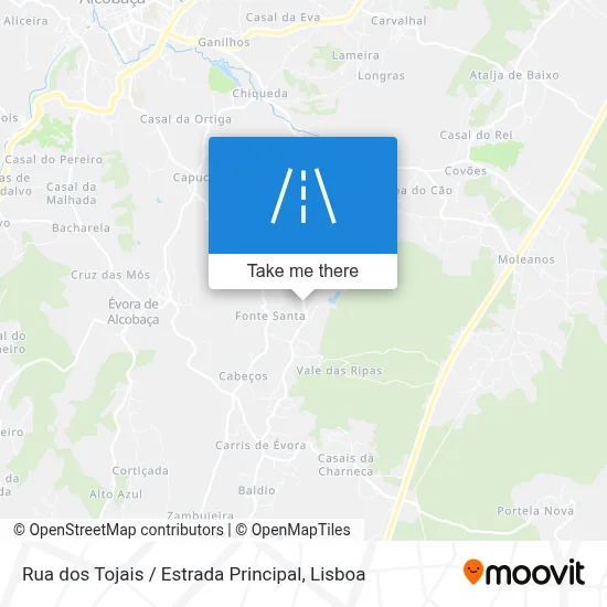 Rua dos Tojais / Estrada Principal map