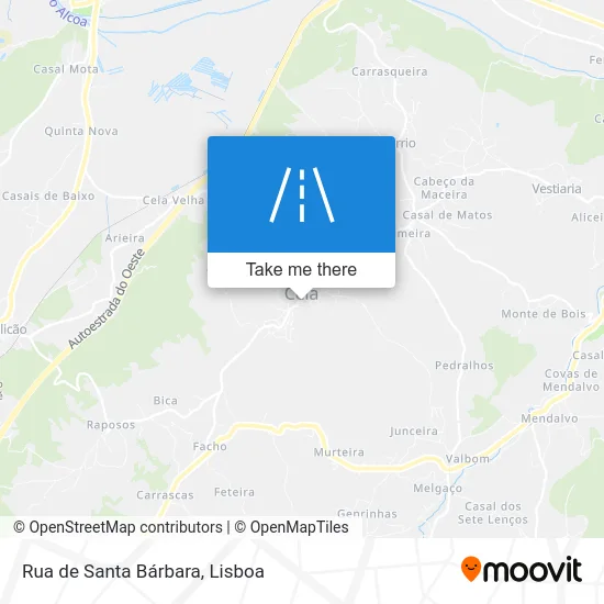 Rua de Santa Bárbara map