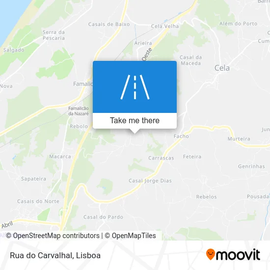 Rua do Carvalhal map