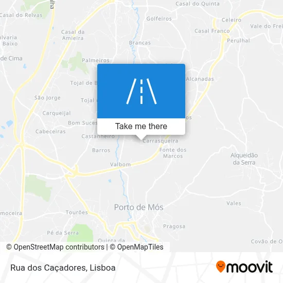 Rua dos Caçadores map