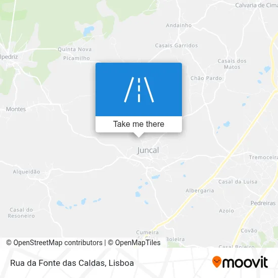 Rua da Fonte das Caldas map