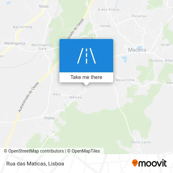 Rua das Maticas map