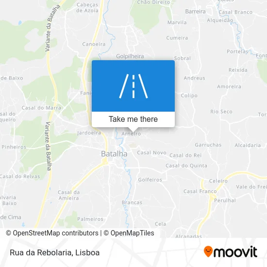 Rua da Rebolaria map