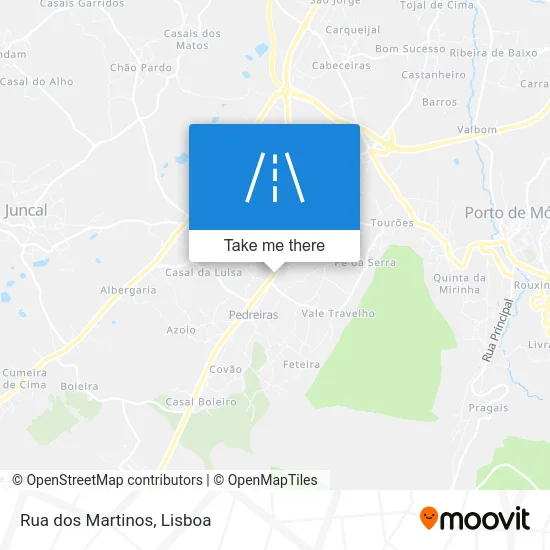 Rua dos Martinos map