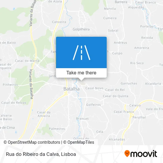 Rua do Ribeiro da Calva map