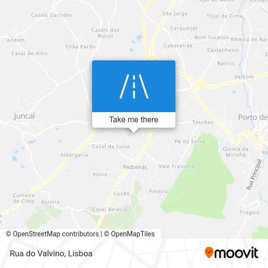 Rua do Valvino map