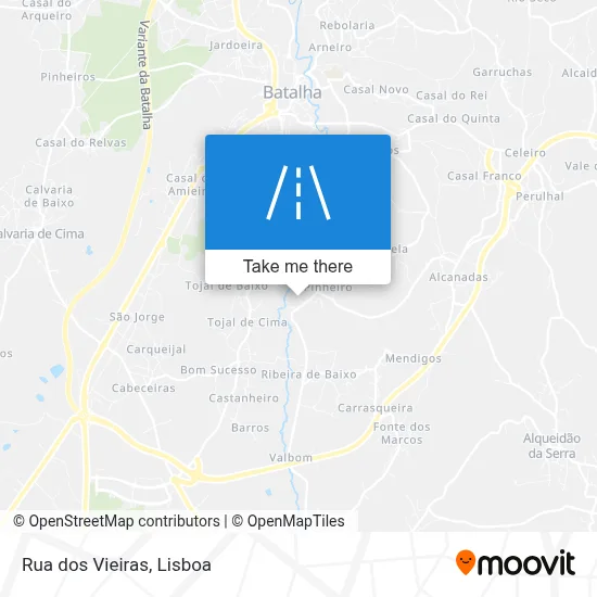 Rua dos Vieiras map