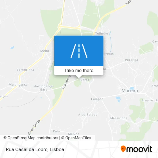 Rua Casal da Lebre map