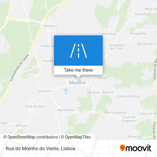 Rua do Moinho do Vento map