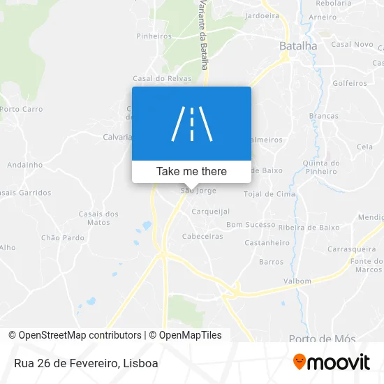 Rua 26 de Fevereiro map