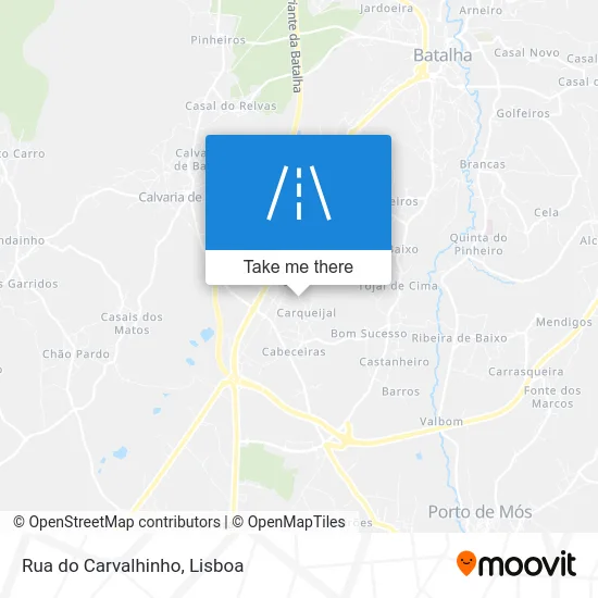Rua do Carvalhinho map